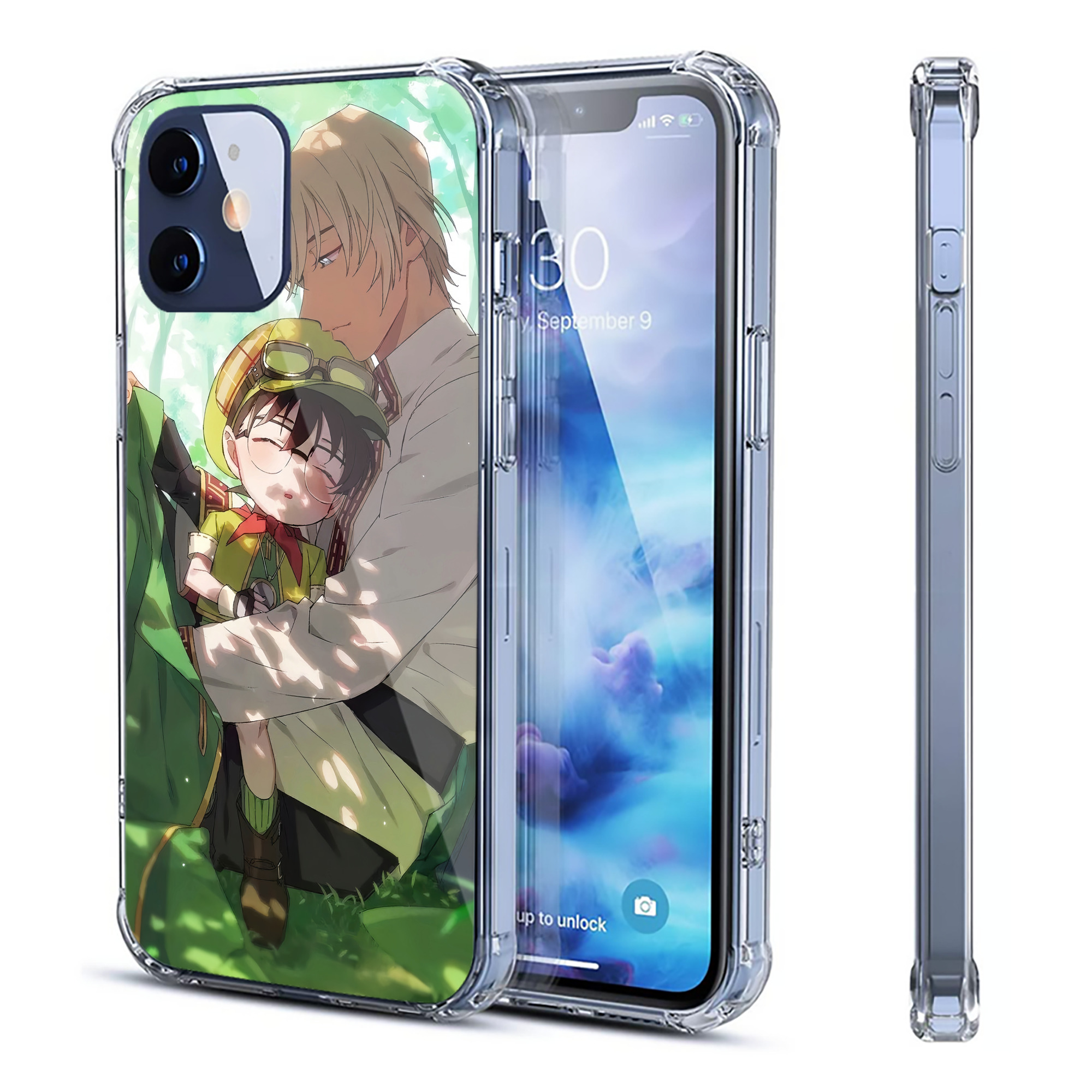 （画像用） 名探偵コナン Detective Conan 【iPhone 12シリーズ対応】透明スマホケース（クリアソフトケース）